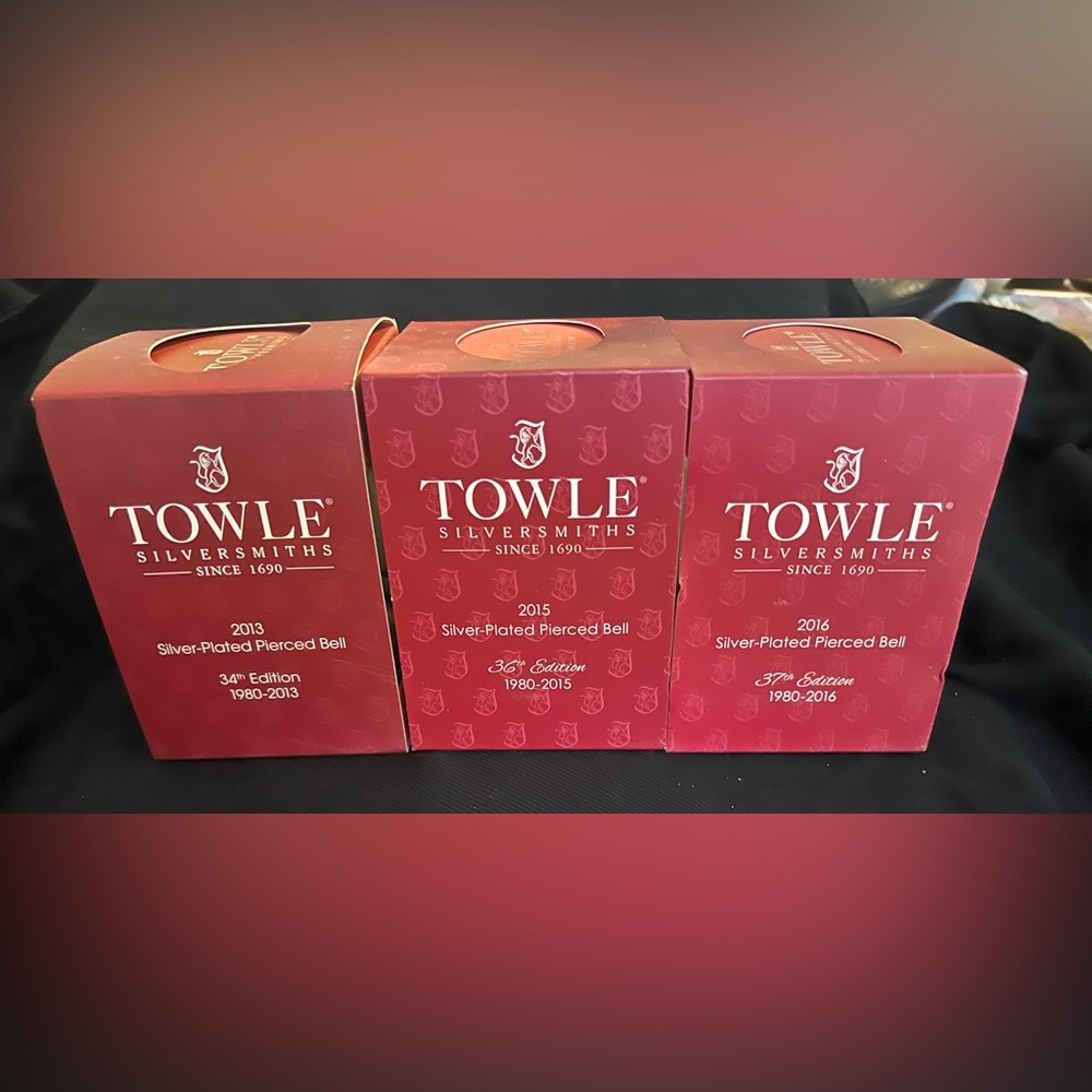 Three Towle Silversmiths Silver-Plated Pierced Bells